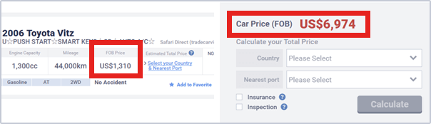 FOB Price area